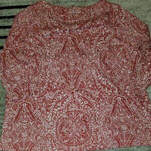 NWT:  CROFT AND BARROW 3/4 SLEEVE TOP, SIZE 1X